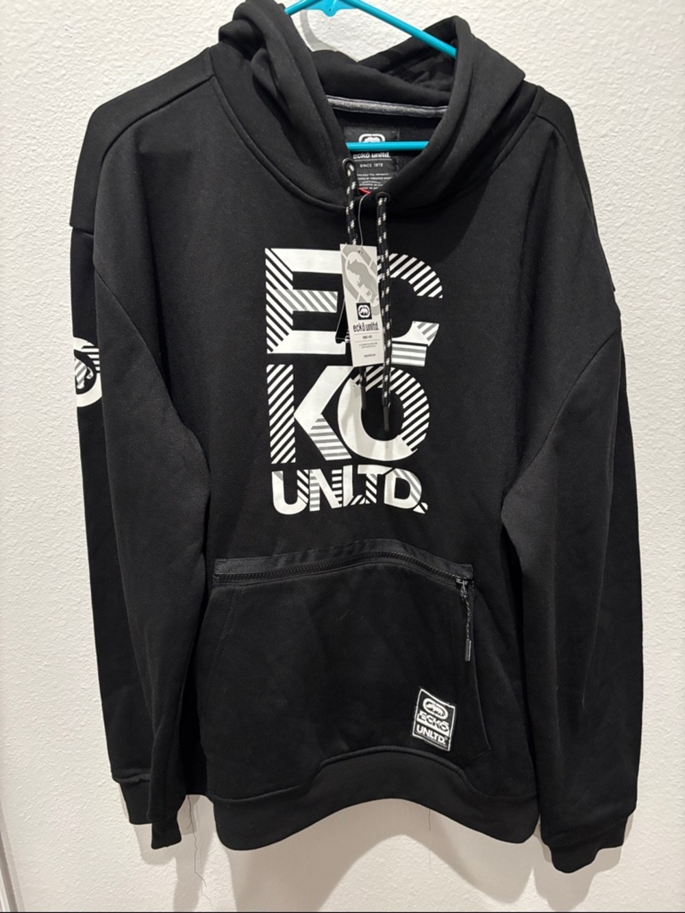 Ecko Unlimited Men’s Black Graphic Hoodie XL NWT